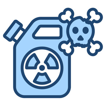 recommend clip art: Hazard Material Icon Lineal Blue Style