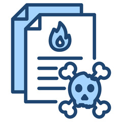 Safety Data Sheet Icon Lineal Blue Style