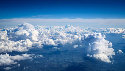 Fototapeta premium clouds and blue sky from plane