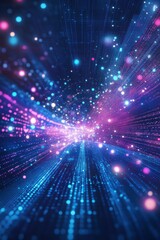 Naklejka premium Digital Nebula: A Journey Through Cyber Space