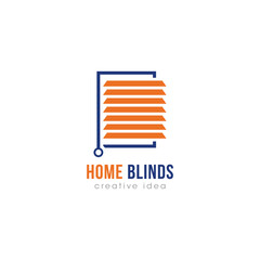 Creative Home Blinds Concept Logo Design Template