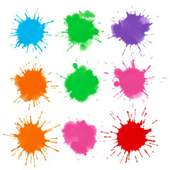 Set of colorful blots.