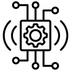 Sensors Integration Icon Lineal Syle