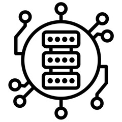 Network Redundancy Icon Lineal Syle