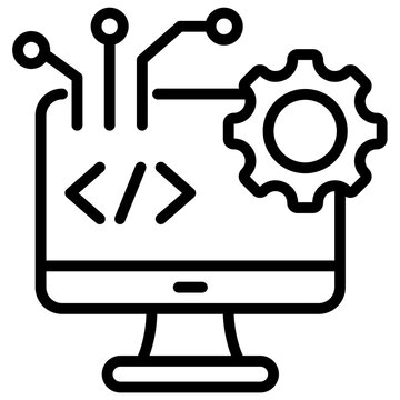 Programming Software Icon Lineal Syle