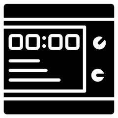 Timer Logic Icon Black Style