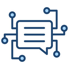 Communication Protocol Icon Lineal Blue Style