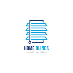 Creative Home Blinds Concept Logo Design Template