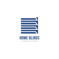 Creative Home Blinds Concept Logo Design Template