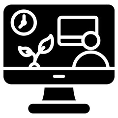 Ergonomic Interface Icon Black Style