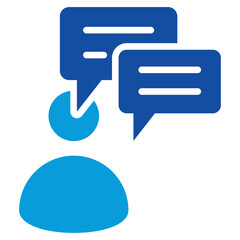 Seamless Communication Icon Dual Tone Color Style