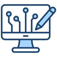 Flexible Design Icon Lineal Blue Style