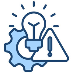 Proactive Troubleshooting Icon Lineal Blue Style