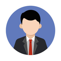Business man avatar user profile icon cartoon illustration