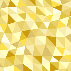 黄色と金色をベースにした豪華なイメージなポリゴンの背景イラスト　アスペクト比1：1バージョン