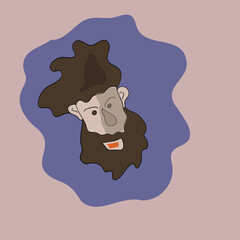 man and beard with Art & Illustration