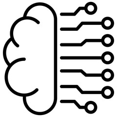 Obraz premium Intelligent Algorithm Icon Lineal Syle