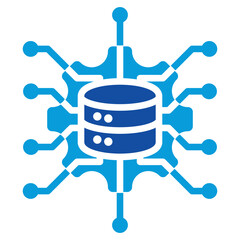 Scada System Icon Dual Tone Color Style