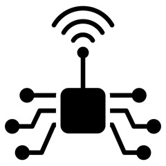 Smart Sensor Icon Black Style