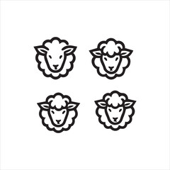 Sheep's head vector