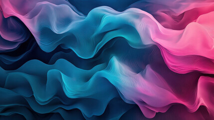 Obraz premium Abstract Swirling Hues: Vibrant, fluid strokes of blue, teal, and pink dance across the canvas, creating an ethereal and captivating abstract art background. Perfect for digital art, design projects.