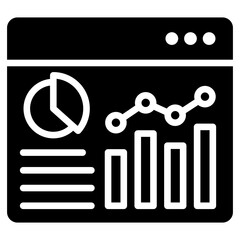 Data Visualization Icon Black Style