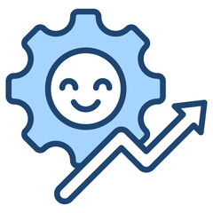 Self-Optimization Icon Lineal Blue Style