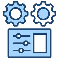Dynamic Adjustment Icon Lineal Blue Style