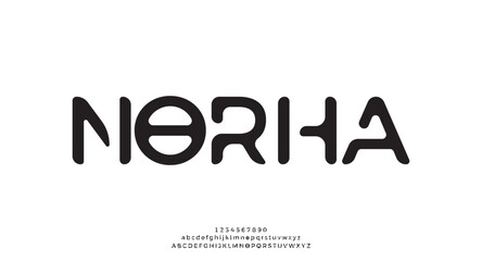 Modern alphabet text word vector