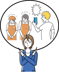 店員の謝罪を撮影しsnsで晒すカスハラ