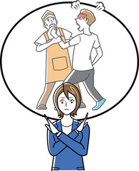 カスハラを受ける電話オペレーター