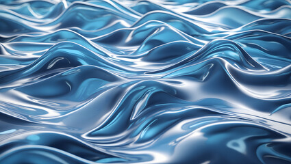 Shimmery blue liquid waves, are ideal for backgrounds, motion graphics, presentations, or promotional material requiring a dynamic element