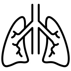 Lung Capacity Icon Lineal Syle