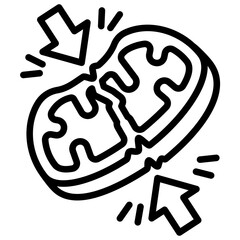 Cellular Respiration Icon Lineal Syle