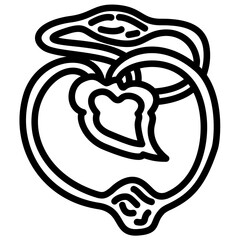 Pulmonary Circulation Icon Lineal Syle