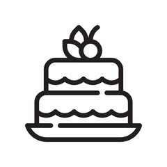 cake line icon