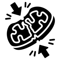 Cellular Respiration Icon Black Style