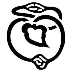 Pulmonary Circulation Icon Black Style