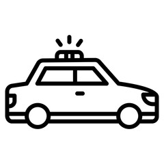 Police Car  Icon Element For Design