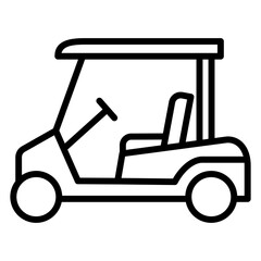 Golf Cart  Icon Element For Design