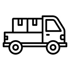 Pickup Truck  Icon Element For Design