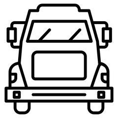 Trailer Truck  Icon Element For Design