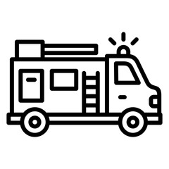Firetruck  Icon Element For Design