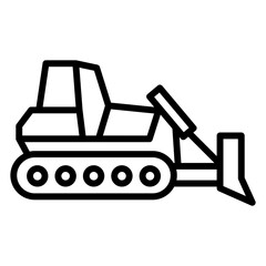 Bulldozer  Icon Element For Design