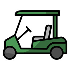 Golf Cart  Icon Element For Design