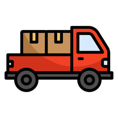 Pickup Truck  Icon Element For Design