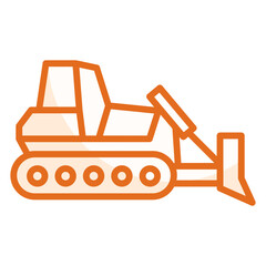 Bulldozer  Icon Element For Design