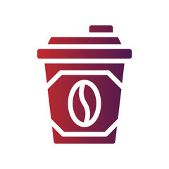 coffee flat gradient icon