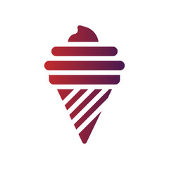 ce cream flat gradient icon