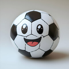 Happy Soccer Ball Illustration